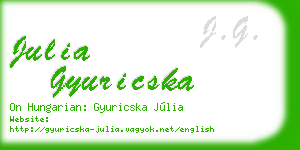 julia gyuricska business card